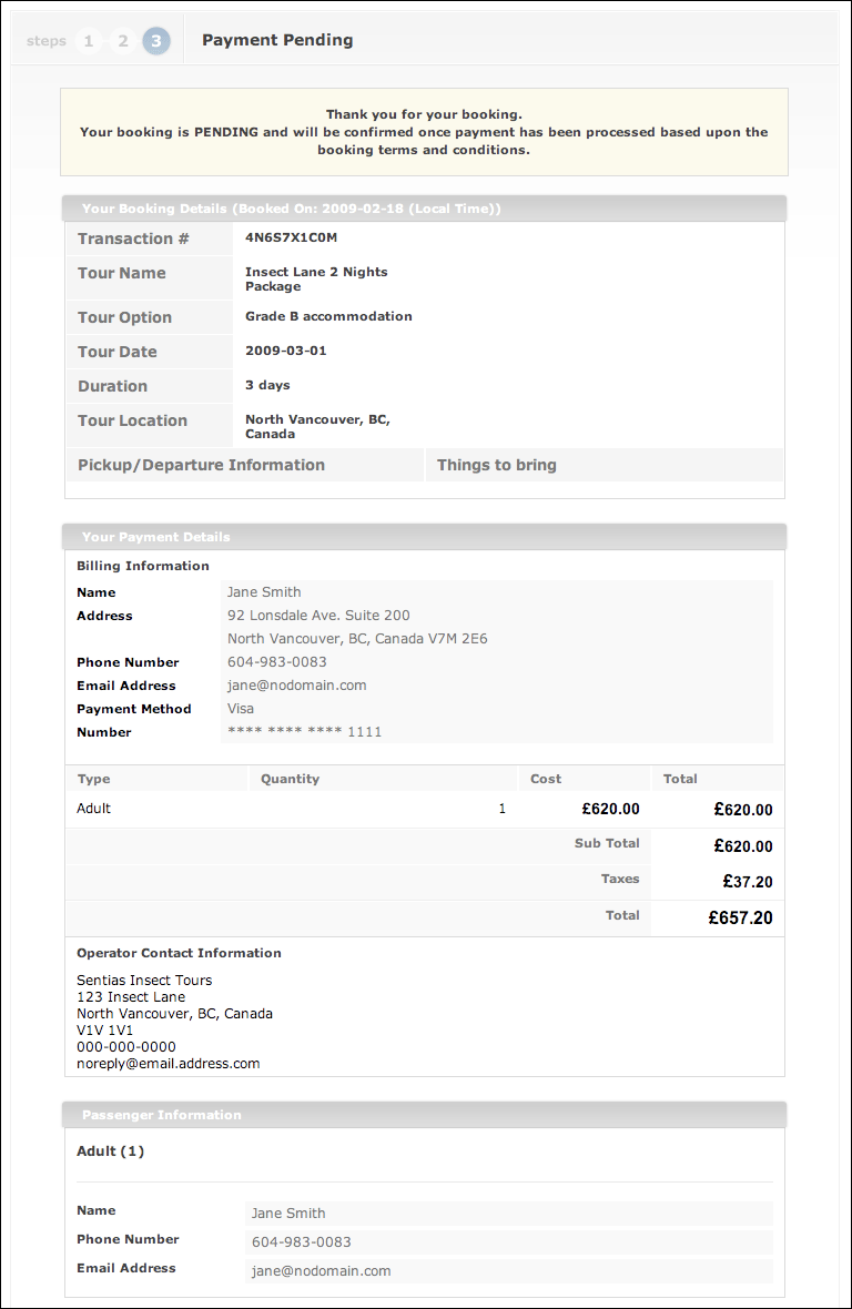 Electronic Receipt