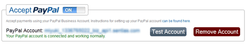 PayPal Configuration Settings