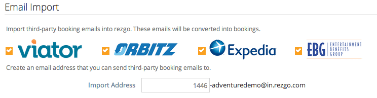 import emails and bookings from viator, expedia, orbitz, and ebg