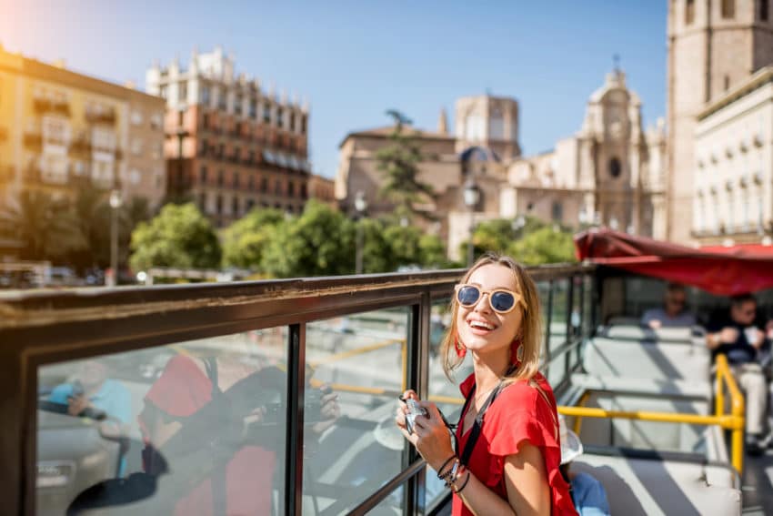 woman sightseeing