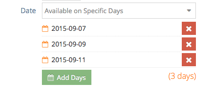 Scattered availability dates