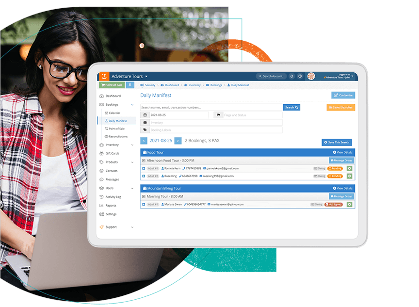 Booking Management Screen