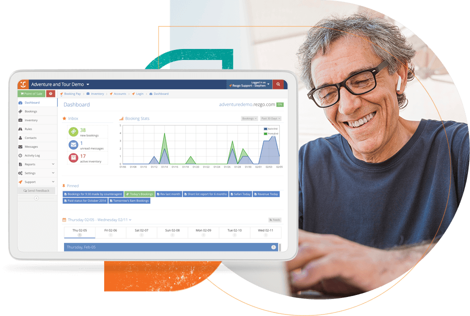 Analytics Booking System Screen